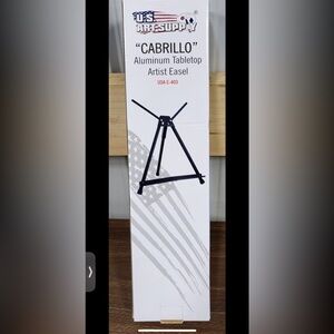 BRAND NEW  CABRILLO 19" Tall Black Aluminum Tabletop Artist Easel - USA E-403